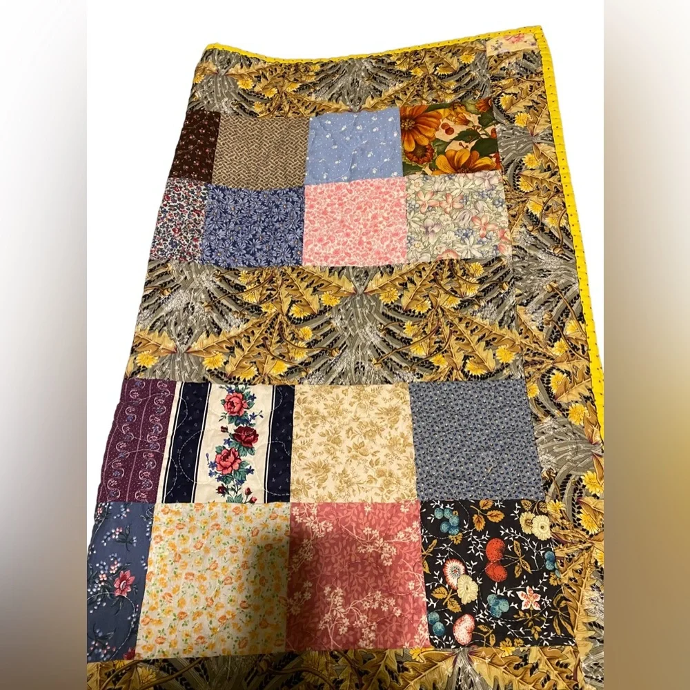 Quilt Blanket Handmade Baby Crib Toddler Nursery Patchwork Bright MultiColor